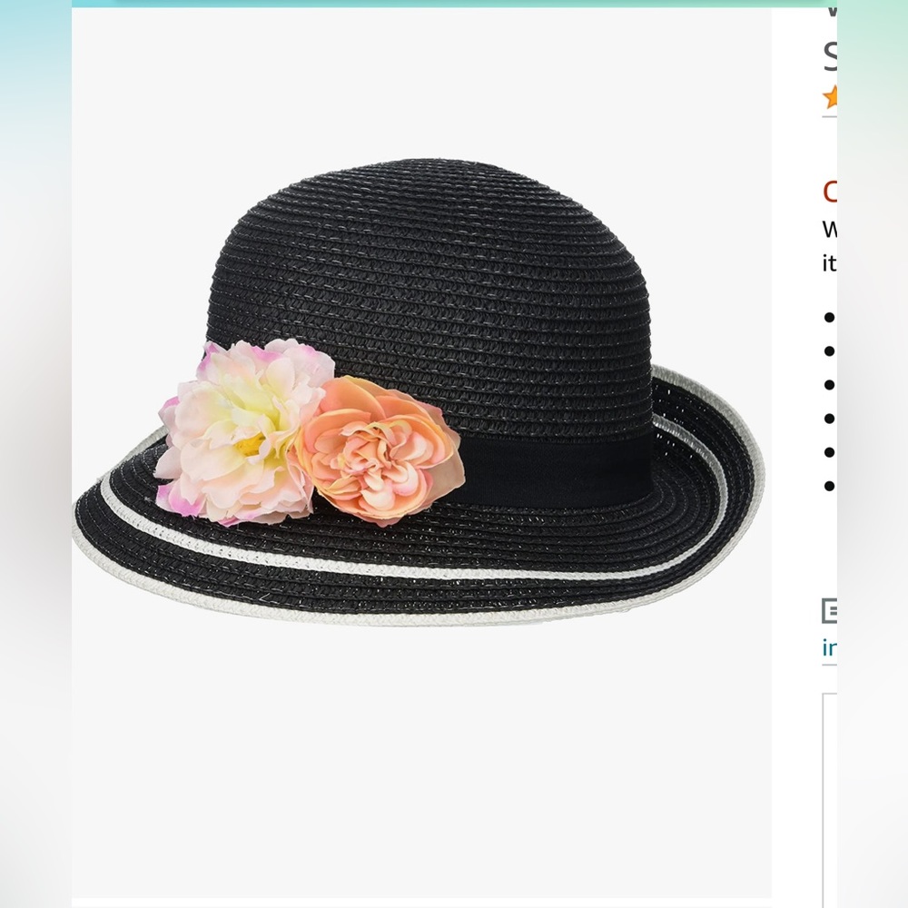 Collection XIIX women’s flower straw cloche